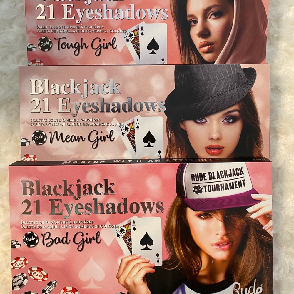 Rude Cosmetics Blackjack 21 Eyeshadow Palette Bndl